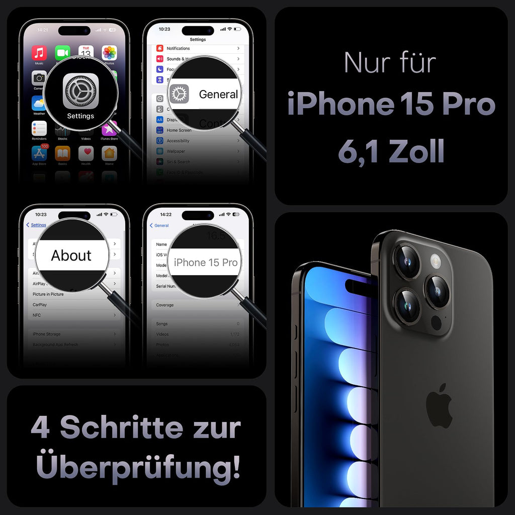 iPhone 15 Pro Case, Magsafe, Schwarz