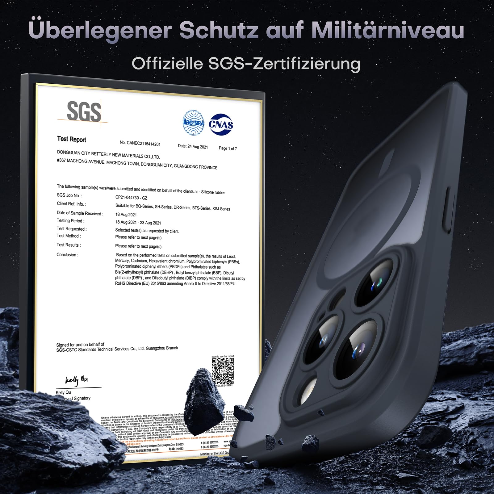 iPhone 15 Pro Case, Magsafe, Schwarz